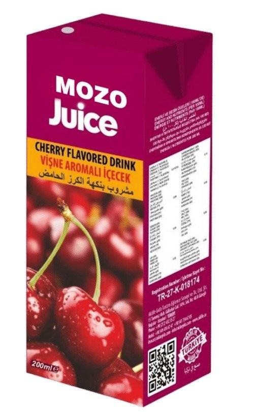 MOZO JUICE 200 ML FRUIT JUICE CHERRY*27