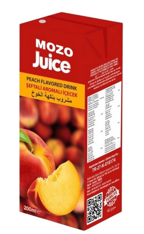 MOZO JUICE 200 ML FRUIT JUICE PEACH*27