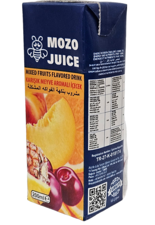 MOZO JUICE 200 ML FRUIT JUICE COCKTAIL*27