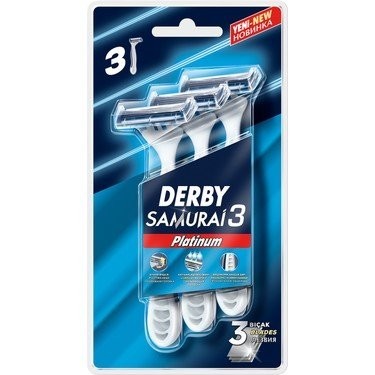 DERBY SAMURAI 3 PLATINUM 3-PIECE BLISTER*12