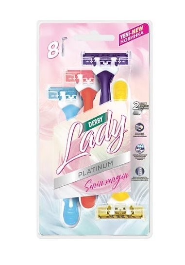 DERBY LADY PLATINUM 8-PIECE BLISTER*9