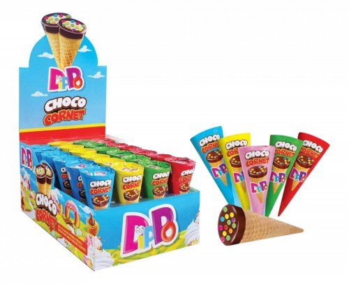 DİPPO 20 GR COCOA CREAM FILLED CORNET*24