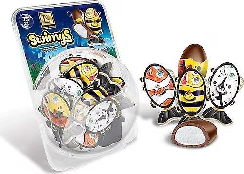 DIPPO 18 GR MILK CONF. FISH CHOCOLATE*75 KVNZ