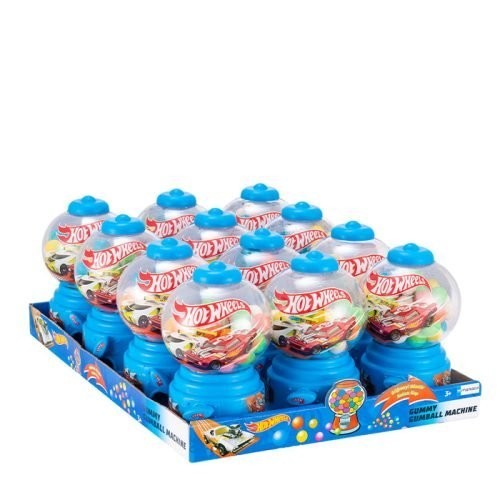 HOT WHEELS GUMMY GUMBALL MACHINE 135GR*12