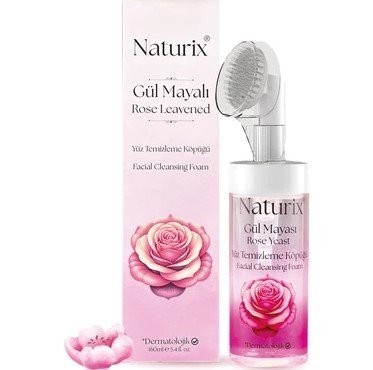 NATURİX 160 ML ROSE YEAST FACE CLEANING FOAM*24