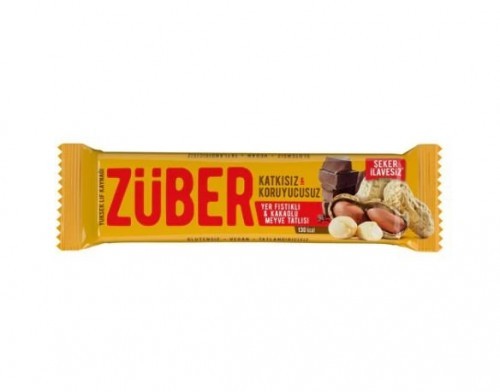 ZÜBER 40 GR FRUIT BAR WITH PEANUTS AND COCOA*12