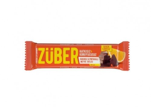 ZÜBER 40 GR FRUIT BAR COCOA ORANGE*12