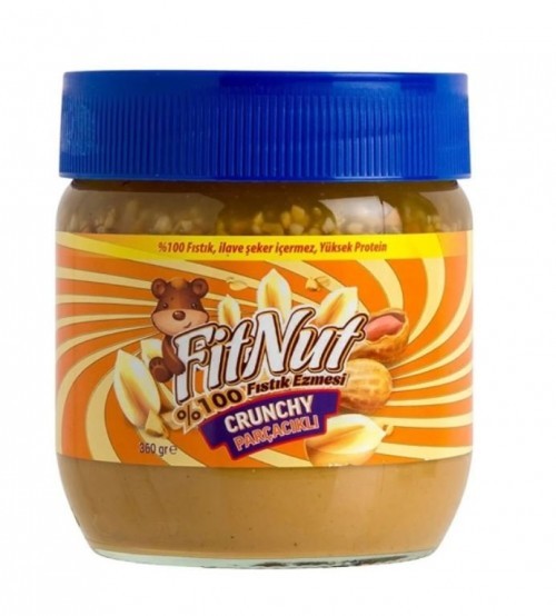 FITNUT 360 GR 100% PEANUT BUTTER WITH PARTICLES*12