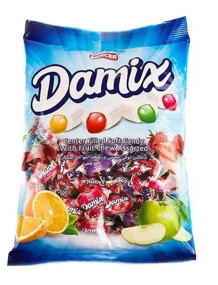 SENCER DAMIX 800 GR FRUIT FILLED SOFT CANDY*10