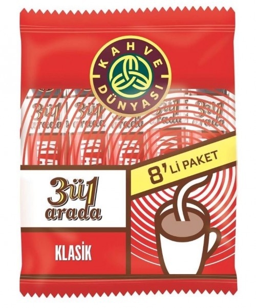 KAHVE DÜNYASI 3/1 IN (8PCS*18 GR) MP CLASSIC*24