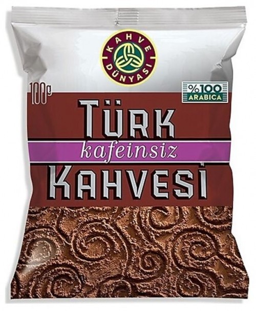 KAHVE DÜNYASI TURKISH COFFEE 100 GR DECAFFEINE*12