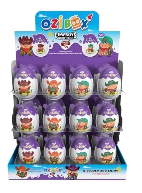 OZIBOX SURPRISE EGG 20 GR COWBOY CHICKEN*24