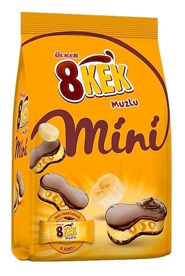 ÜLKER (0825-09) DANKEK 8 CAKE BANANA MINI 162 GR MP*10