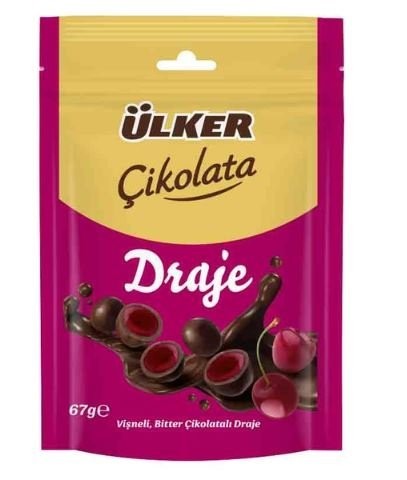 ÜLKER (1496-04) CHOCOLATE CHERRY DRAGEE 67GR*14