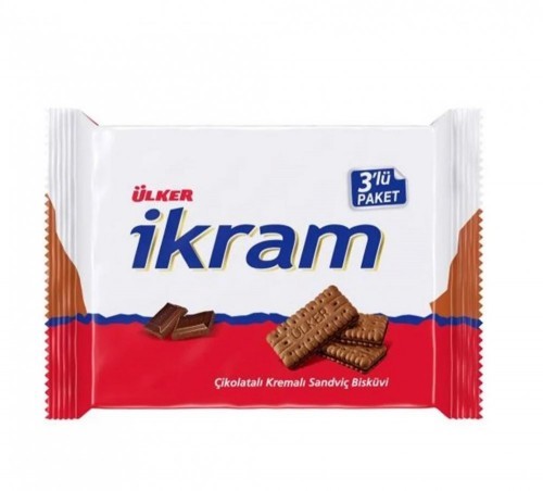 ÜLKER (1077-01) İKRAM CREAMY BISCUITS CHOCOLATE 252 GR*12