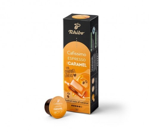 TCHIBO CAFISSIMO 10 CAPSULE COFFEE CARAMEL ESPRESSO*8