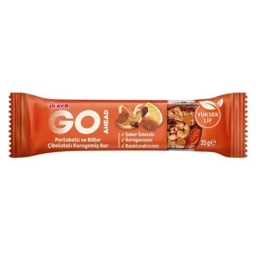 ÜLKER (1120-05)GO AHEAD ORANGE GRAPE DRIED BAR 35GR*18