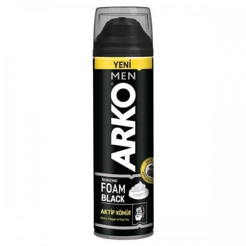 ARKO SHAVING FOAM 200 ML BLACK*6