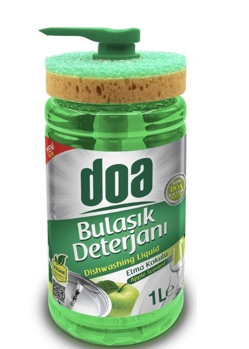 DOA DISHWASHING DETERGENT SPONGE APPLE 1000 ML*12