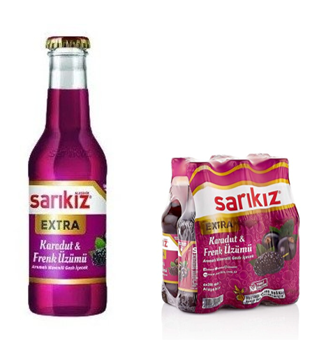 SARIKIZ EXTRA FRUIT SODA 200 ML BLACK MULBERRY*24