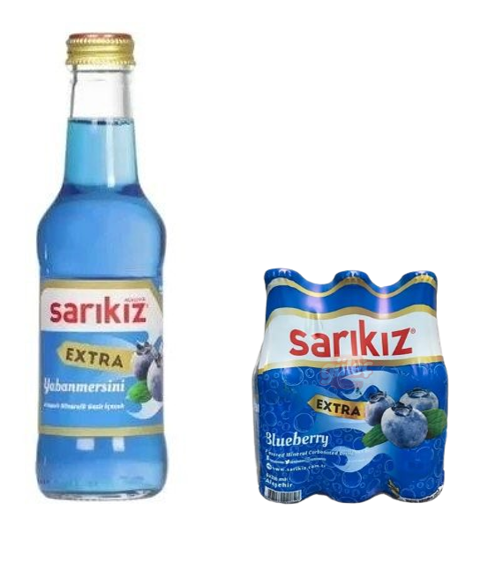 SARIKIZ EXTRA FRUIT SODA 200 ML BLUEBERRY*24