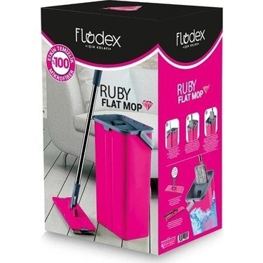 FLODEX CLEANING SET RUBY FLAT MOP*1