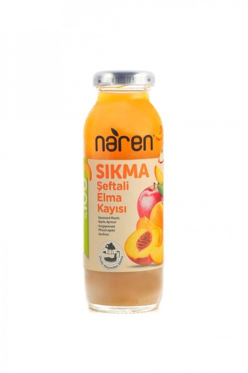 NAREN 250 ML 100% SQUEEZED PEACH APPLE APRICOT*12