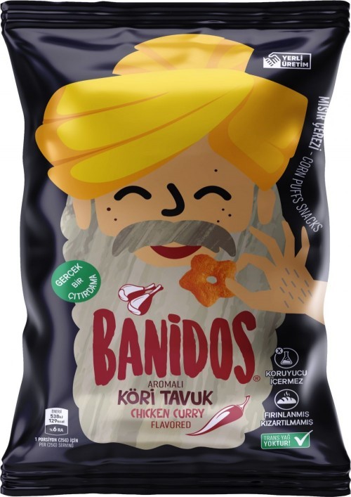 BANIDOS 35 GR CORN CHIPS CURRY CHICKEN*48