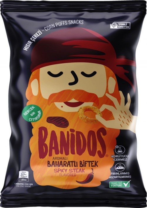BANIDOS 35 GR CORN CHIPS STEAK*48
