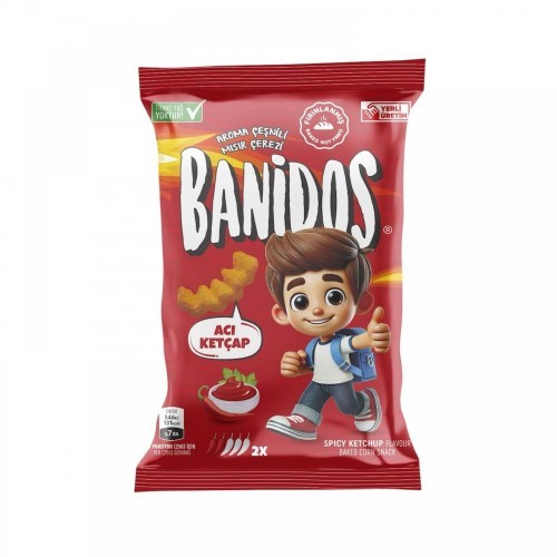 BANIDOS 18 GR CORN CHIPS HOT KETCHUP*60