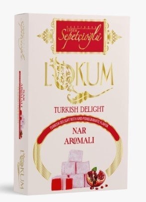 SEPETÇİOĞLU 270GR POMEGRANATE FLAVORED TURKISH DELIGHT *12
