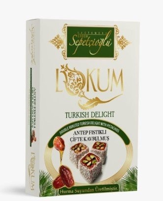 SEPETÇİOĞLU 240GR DOUBLE ROASTED PISTACHIO DELIGHT WITH DATE*12