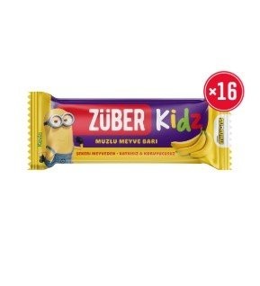 ZÜBER KIDZ BANANA FRUIT BAR 25 GR*16