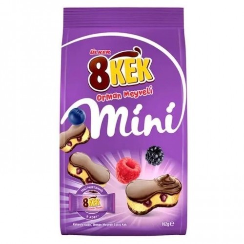 ÜLKER (0880-01) DANKEK 8 CAKE MINI FOREST FRUIT 162 GR *10