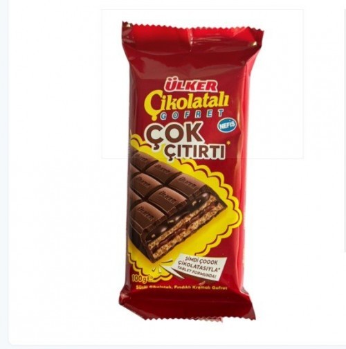 ÜLKER (1354-01) CHOCOLATE WAFER MIDUME SIZE TABLETS 100GR *6