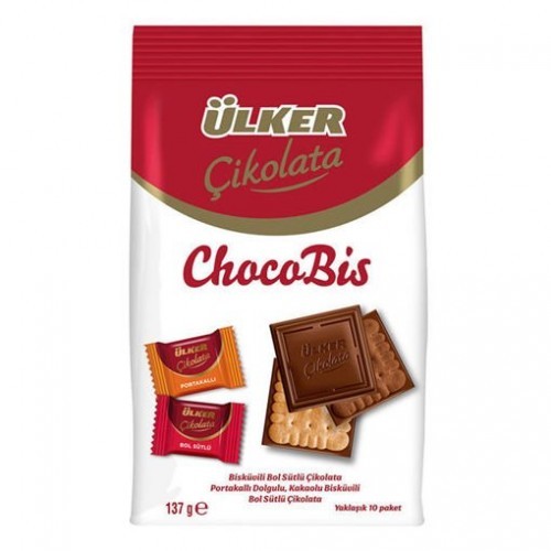 ÜLKER (1435-01) CHOCOLATE MINI SQUARE MIX 137 GR * 12