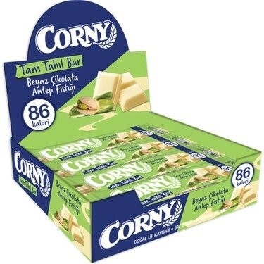 CORNY WHOLE GRAIN BAR 20 GR WHITE CHOCOLATE PISTACHIO*12