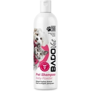 BADO 400 ML FOAM SHAMPOO CAT AND DOG BABY POWDER FRAGRANCE*12