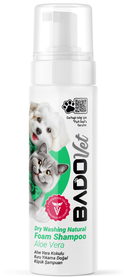 BADO 200 ML FOAM SHAMPOO FOR CAT AND DOG ALOEVER SCENT*12
