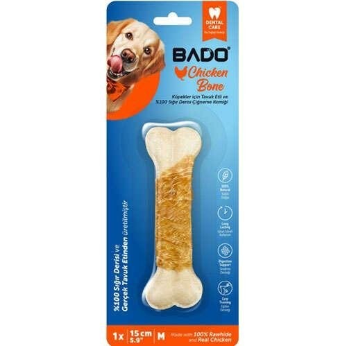 BADO CHEWING BONE WITH CHICKEN 15CM SINGLE*12