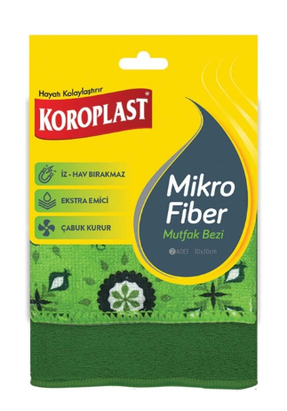 KOROPLAST MİCROFIBER KITCHEN CLOTH 2-PIECE*12