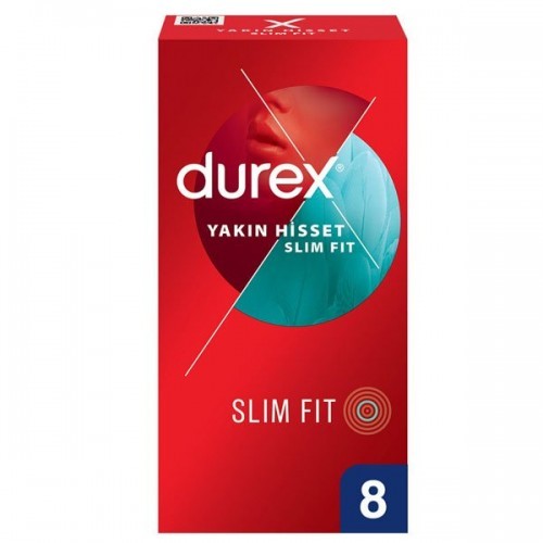 DUREX CONDOMS 8 PCS CLOSE FEEL SLIM FIT *12