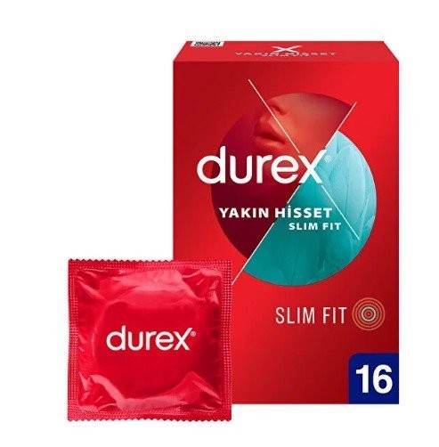 DUREX CONDOMS 16 PCS CLOSE FEEL SLIM FIT*6