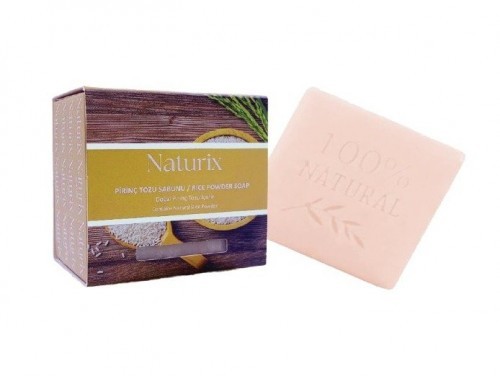 NATURIX 125 GR SQUARE SOAP WITH RICE POWDER*24