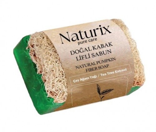 NATURIX 130 GR PUMPKIN SPONGE SOAP TEA TREE*24