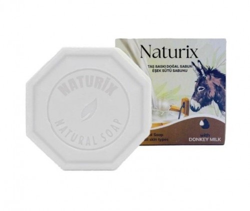 NATURIX 125 GR STONE PRINTED SOAP DONKEY MILK * 24