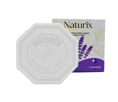 NATURIX 125 GR STONE PRINTED SOAP LAVENDER*24