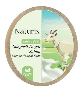 NATURIX 150 GR SPONGE SOAP WITH GOAT'S MILK*24