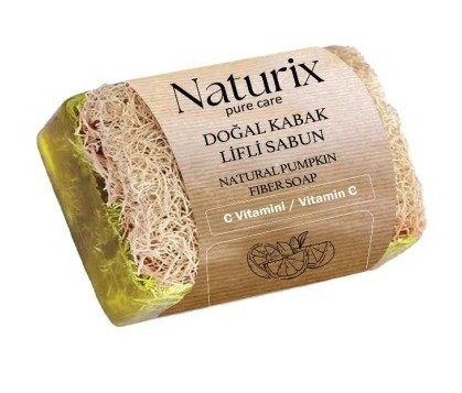 NATURIX 130 GR PUMPKIN SPONGE SOAP LEMON *24