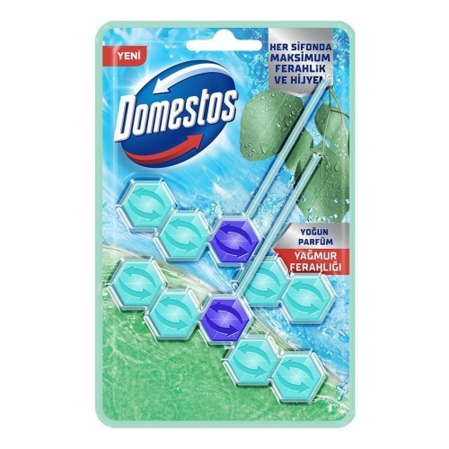DOMESTOS WC BLOCK 100 GR 2 PCS RAIN FRESHNESS*7